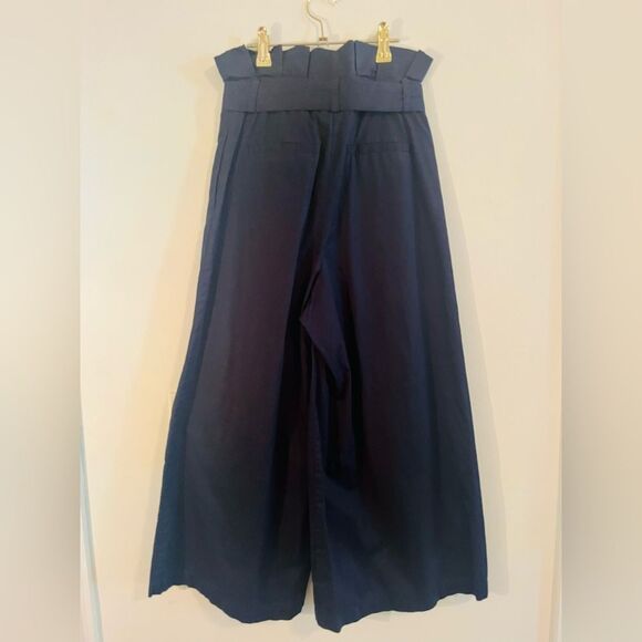 English Factory Navy Wide Leg Trousers - Picture 6 of 8